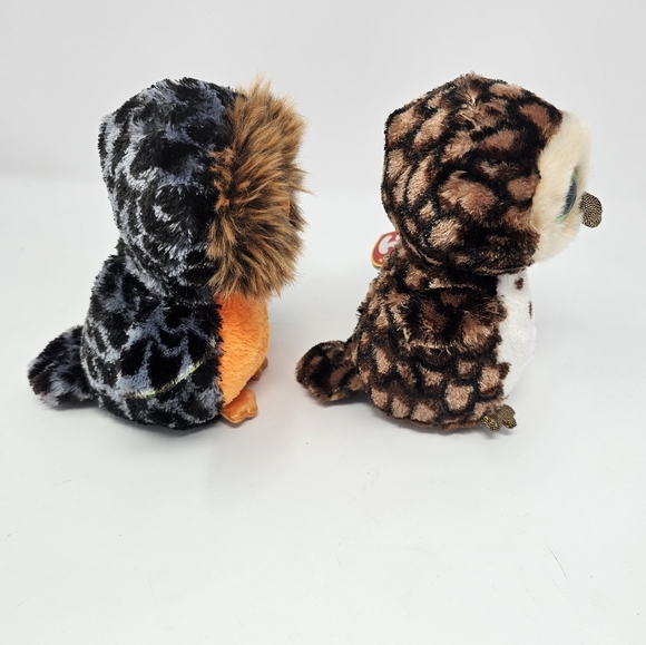Beanie Boos Bundle of Two Owls Midnight Sammy Stuffed Plush Animals 7 inch - Picture 10 of 10